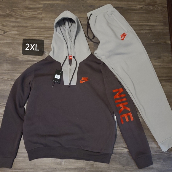 nike 2 piece sweatsuit mens